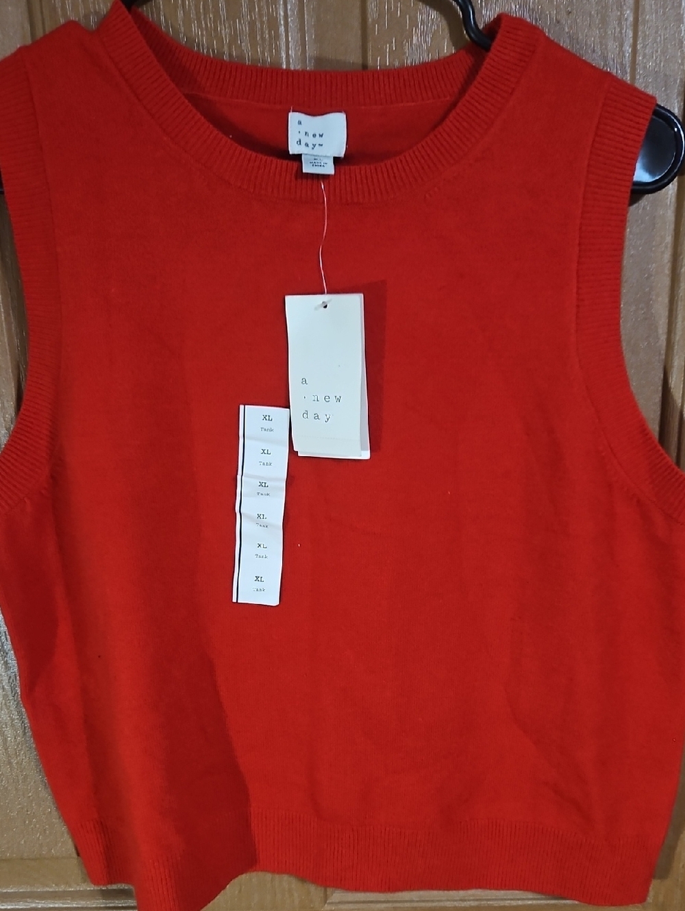 a new day Red Sleeveless Knit Vest